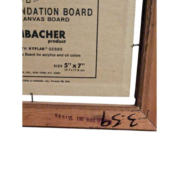 Original Mountain Landscape Painting In Wood Frame 6.75" x 8.75" Signed By Artis - Picture 10 of 12